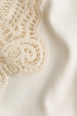 Top de punto fino con detalle de encaje - H&m фото 4
