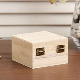 Цена за 2 шт. Шкатулка для росписи дерево «Квадрат», 8×8×5 см, МИКС
