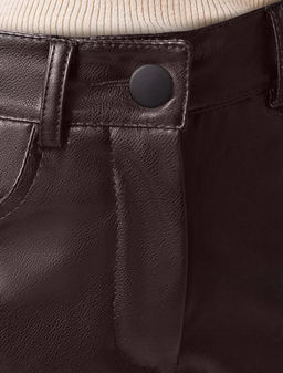 Прямые брюки из искусственной кожи - Vilatte фото 2