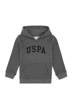 Erkek _ocuk Antrasit Melanj Kap__onlu Basic Sweatshirt - U.s. polo assn фото 2