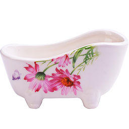 26249 Подставка д/губки 170мл Цветы LR (х72)