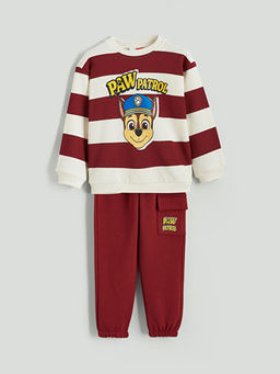 ?izgili Paw Petrol Bask?l? Erkek ?ocuk Sweatshirt ve E?ofman Alt