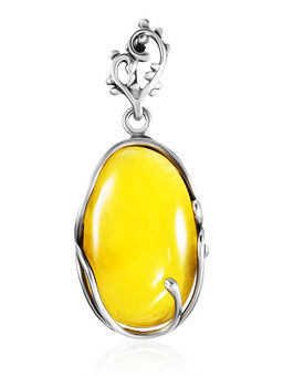 Подвеска из натурального медового янтаря Версаль