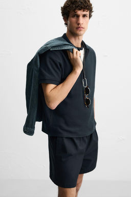 QUARTER-ZIP POLO SHIRT - Zara фото 6
