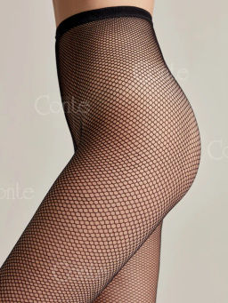 Колготки Conte Elegant Rette medium сетка черные  фото 4