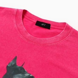 Футболка из вареного хлопка женская MIST Insanity, розовая, размер S