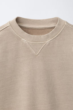 SUDADERA LISA GARMENT DYE / Beige - Zara фото 3