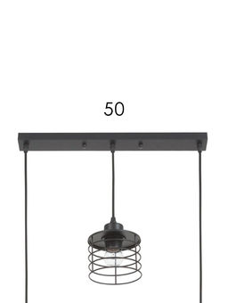Светильник подвесной TR8075, 3хE27, 40 Вт, 58×12×104 см, чёрный