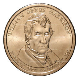 Монета 1 доллар 2009 года P Уильям Гаррисон 9-й президент США