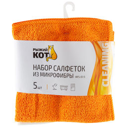 Набор салфеток из микрофибры 5 шт. 30*30 см арт. MFS-01/5, 310238