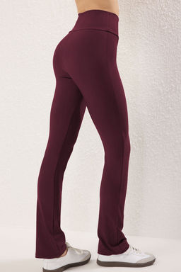 Bordo Tam Boy Straight Cut Toparlay?c? Dalg?c Orme Spor Tayt THMSS25TY00009