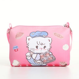 Сумка детская «Милый пекарь», для девочки, на молнии, розовая