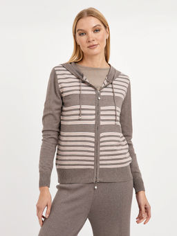 кардиган женский на молнии с капюшоном - Glenfield фото 4