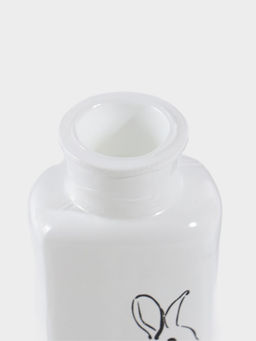 Ваза для цветов Кролик, h=14.5 см, стекло, белая