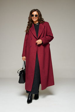 Пальто Beautiful Free 7026 винный