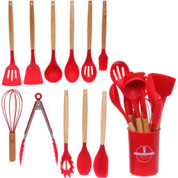 Набор кухонных принадлежностей 12шт "Felicita" красный
