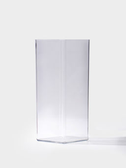 Ваза для цветов «Альваро» геометрия, 25×10 см, пластик, прозрачная