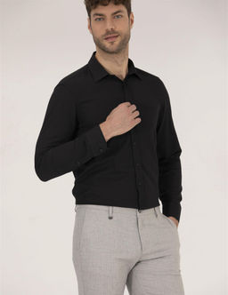Siyah Slim Fit Oxford G_mlek - Pierre cardin фото 2
