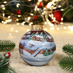 Набор из 4-х ёлочных шаров d=10 см Зимний сон - Simaland фото 4