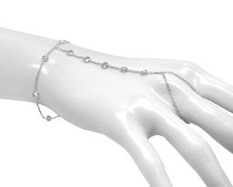 Браслет из серебра куб.циркон., ТФБ-0623