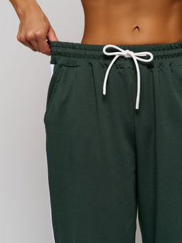 338 Брюки женские с лампасами, темно-зеленый - Knitka wear фото 6