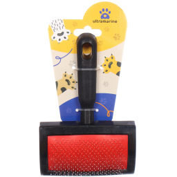 Цена за 4 шт. Расческа-пуходерка для кошек и собак "Пушок" 16см цвет черный на блистере