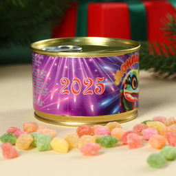 Монпансье Лошадь 2026. С Новым Годом, карамель леденцовая в консервной банке, 140 г - Фабрика счастья фото 5