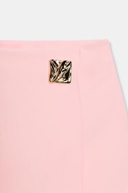 FALDA PANTAL?N ASIM?TRICA APLIQUE / Rosa - Zara фото 8