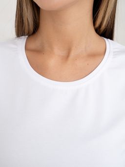 Футболка с кружевом .хлопок 95%, лайкра 5%,белая - Binita фото 6