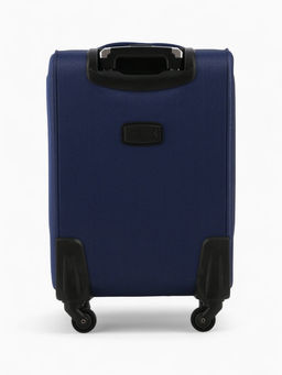 Чемодан на колёсах маленький 45 л (S), на молнии, кодовый замок, 4 колеса, синий