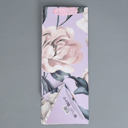 Цена за 2 шт. Пакет подарочный под бутылку, упаковка, «Нежность», 13×32×11 см