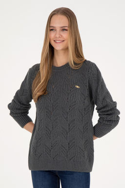 Женский свитер антрацитового цвета - U.s. polo assn фото 8