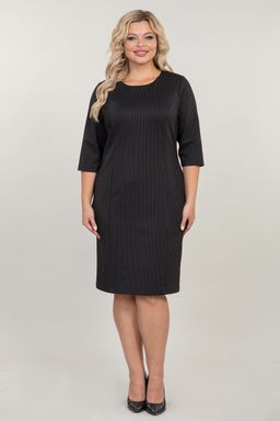 Платье 1281 черный в полоску - Novita фото 2