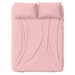 Простыня односпальная на резинке "Вестерн, пудровый" 90х200см, свесы 27см, бязь "Комфорт" 121г/м2, хлопок 100%, упаковка "классическая" ПВХ 28х41см, "Домашняя мода" (Россия)