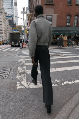 PANTAL?N ANCHO TIRO ALTO / Negro - Zara фото 4