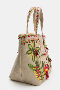 BEADED MAXI TOTE BAG - Zara фото 3