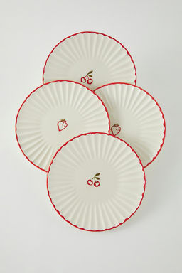 Trendyolmilla Home 4lu Seramik Meyve Desenli Pasta Tabag? Seti 22cm TPHSS25TBK00010  фото 4