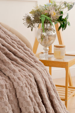 Плед покрывало Черепаха однотонный велсофт - Натали фото 4