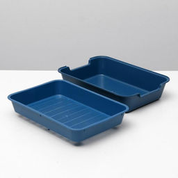 Туалет с сеткой Белла для кошек, 37 х 27 х 8 см, синий - Simaland фото 5