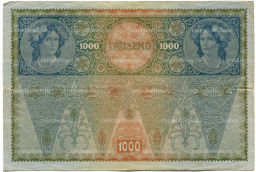 1000 крон 1902 года Австрия  Надпечатка