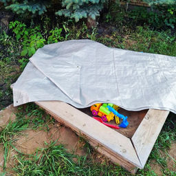 Тент 3х4м из полипропилена 60г/м2, водонепроницаемый, на люверсах, серый (Россия) - Домашняя мода фото 6