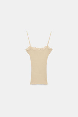 TOP ENCAJE TIRANTES / rosa claro - Zara фото 6