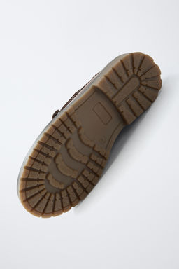 LEATHER BOAT SHOES - Zara фото 15