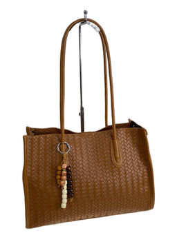 Женская сумка из искусственной кожи, цвет коричнево-рыжий