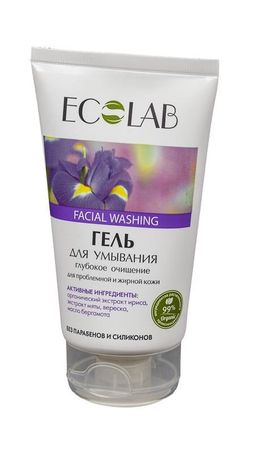 ECOLAB ДЛЯ ЛИЦА Гель д/умывания Глубокое очищение д/пробл.жирн.кожи лица 150мл туба