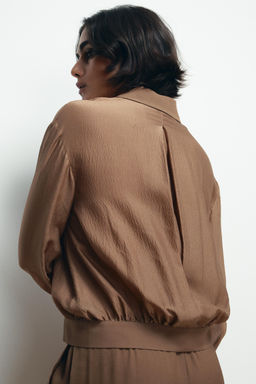 100% SILK DOUBLE-BREASTED SHIRT - Zara фото 5