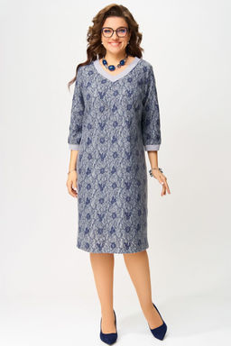 Платье FITA 5091 серо-синий