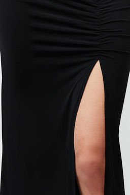 Siyah Y?rtmacl? Tek Omuzlu Orme Elbise TEDSS24EL00001 - Trendyolmilla фото 3