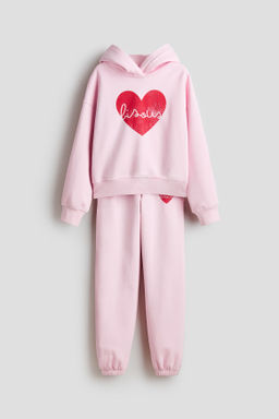 Conjunto estampado de 2 piezas en tejido sudadera