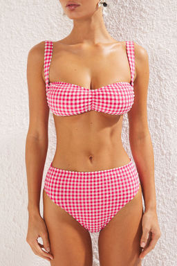 TRENDYOLMILLA Potikare Desenli Bralette Dokulu Regular Pretty Bikini Tak?m? TBESS25BT00036  фото 15